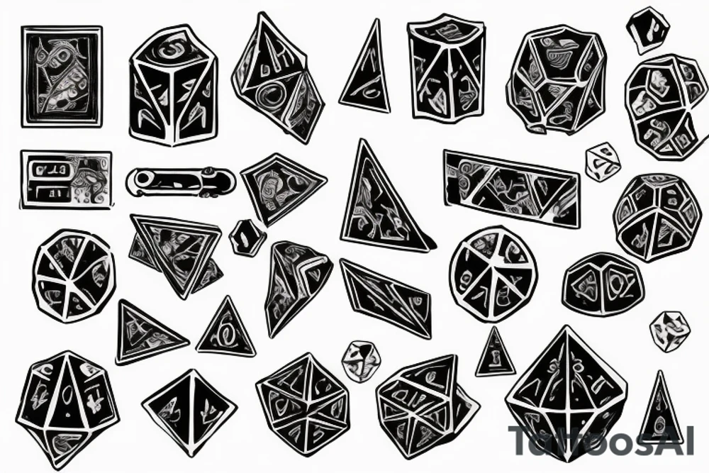 Red dice tattoo idea