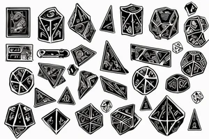 Red dice tattoo idea
