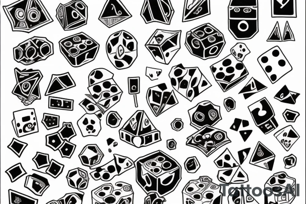 Red dice tattoo idea