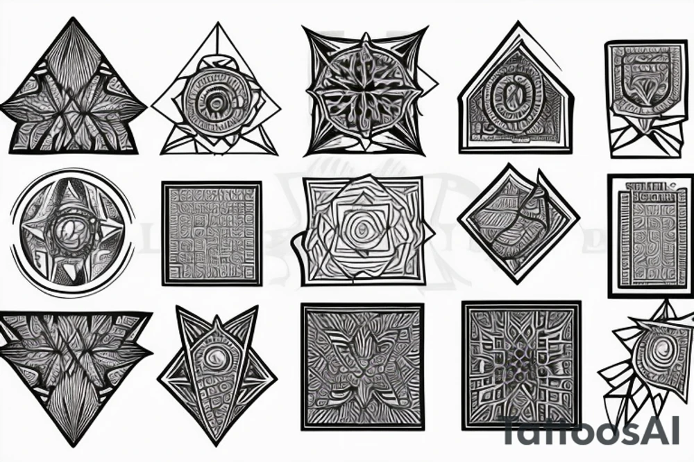 ornament rhombus tattoo idea