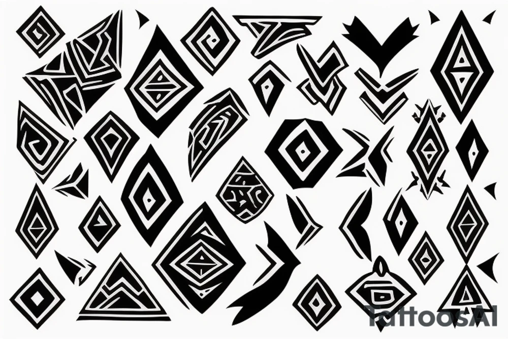 tribal rhombus tattoo idea