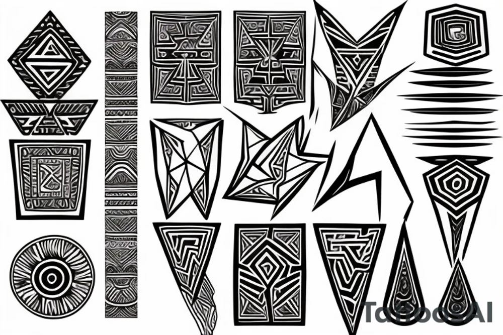 tribal rhombus tattoo idea