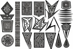 tribal rhombus tattoo idea