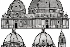 Architectural section of brunelleschi dome, horizontal section tattoo idea