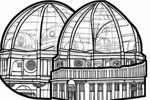 Architectural section of brunelleschi dome, horizontal section tattoo idea