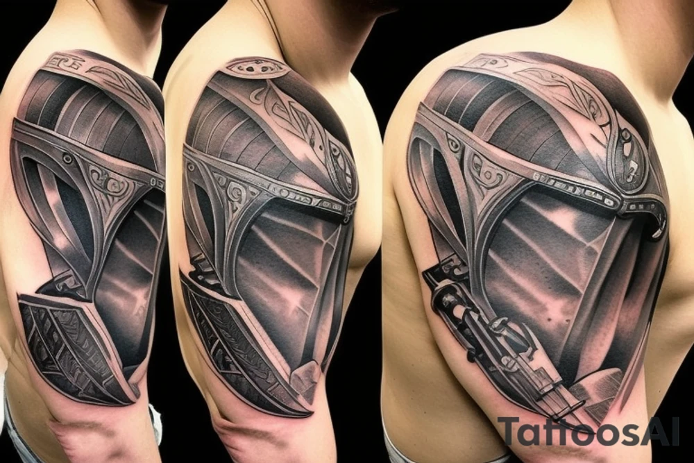 armor shoulder tattoo idea