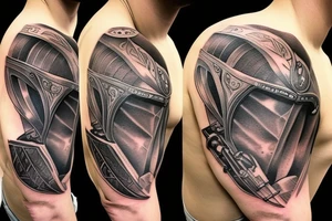 armor shoulder tattoo idea