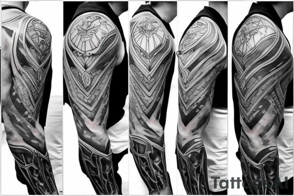 armor shoulder tattoo idea