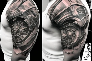 armor shoulder tattoo idea