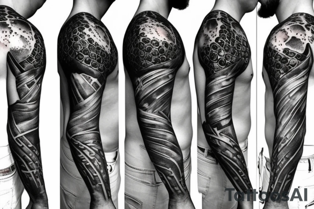 armor shoulder tattoo idea