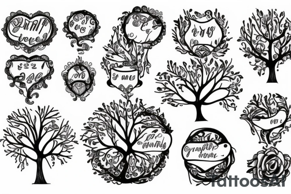 family tree tattoo idea