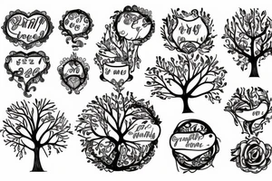 family tree tattoo idea