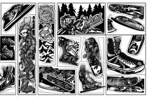 Snowboarding tattoo idea