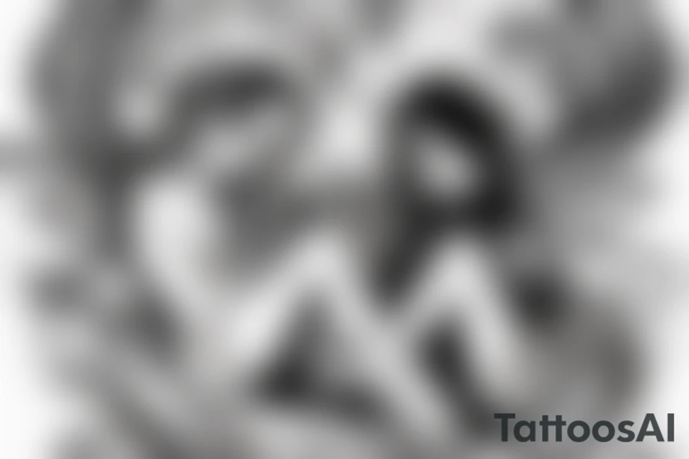 Fairy sitting on a moon tattoo idea