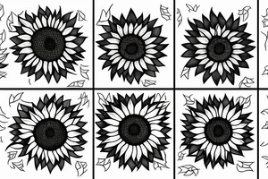 Yadira as sunflower roots and the corners are sunflowers tattoo idea