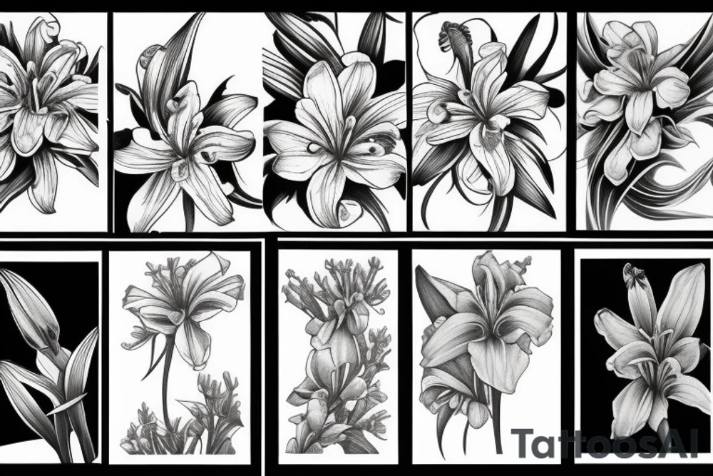 Peruvian lily tattoo idea