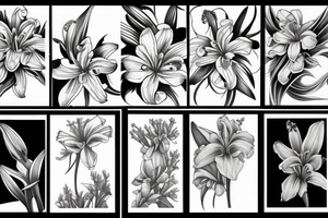 Peruvian lily tattoo idea