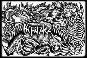 Create a tattoo of the word Krank. Krank is a family name. tattoo idea