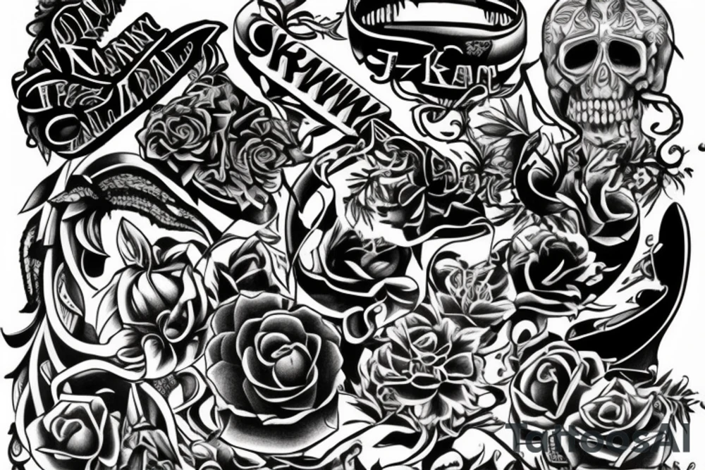 Create a tattoo of the word Krank. Krank is a family name. tattoo idea