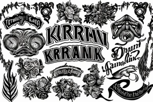 Create a tattoo of the word Krank. Krank is a family name. tattoo idea