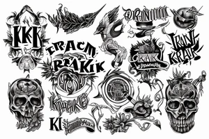 Create a tattoo of the word Krank. Krank is a family name. tattoo idea