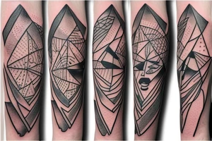 Trail running in an imperfect triangle tattoo idea