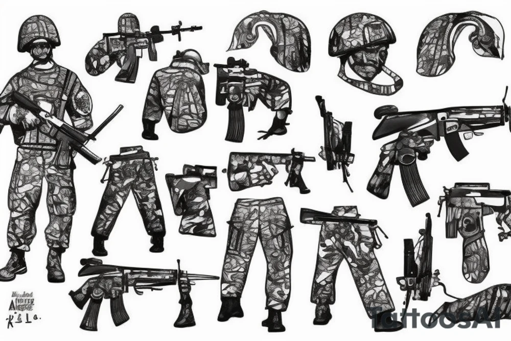 Ak47 soldier tattoo idea