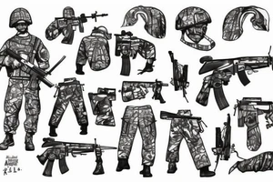 Ak47 soldier tattoo idea