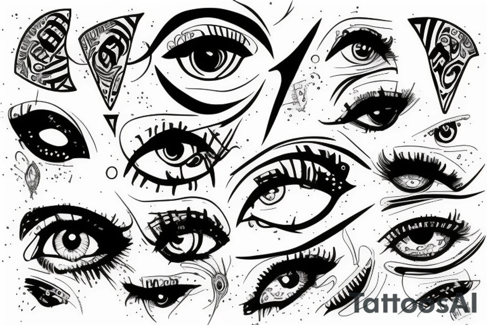 eye punk tattoo idea