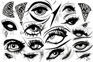 eye punk tattoo idea