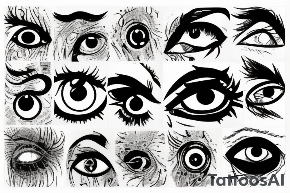 eye punk tattoo idea