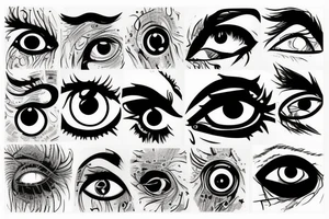 eye punk tattoo idea