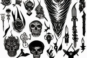 Gothic torch tattoo idea