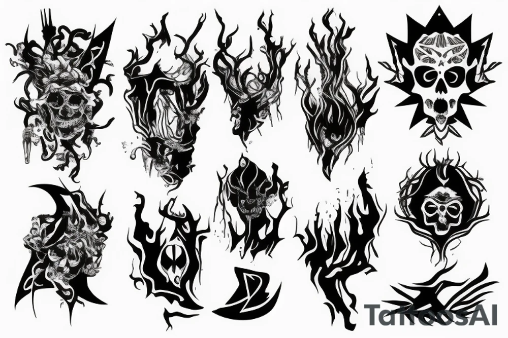 Gothic torch tattoo idea