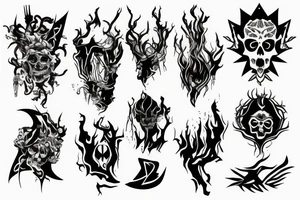 Gothic torch tattoo idea