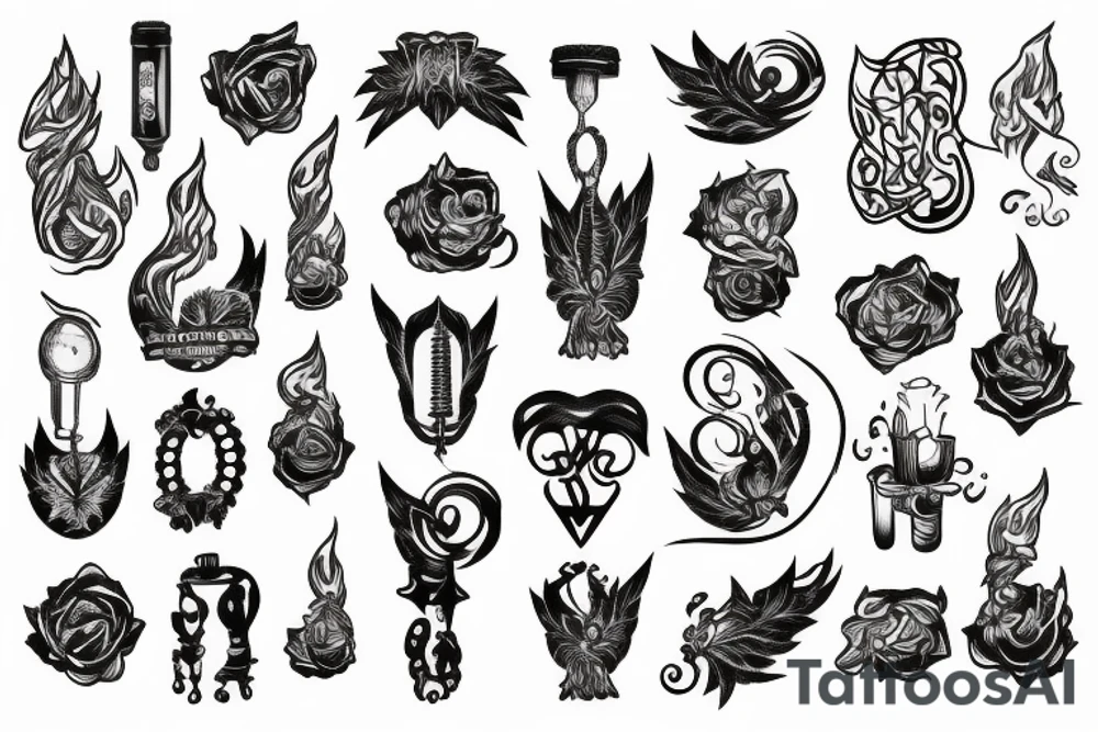 Gotchic torch tattoo idea