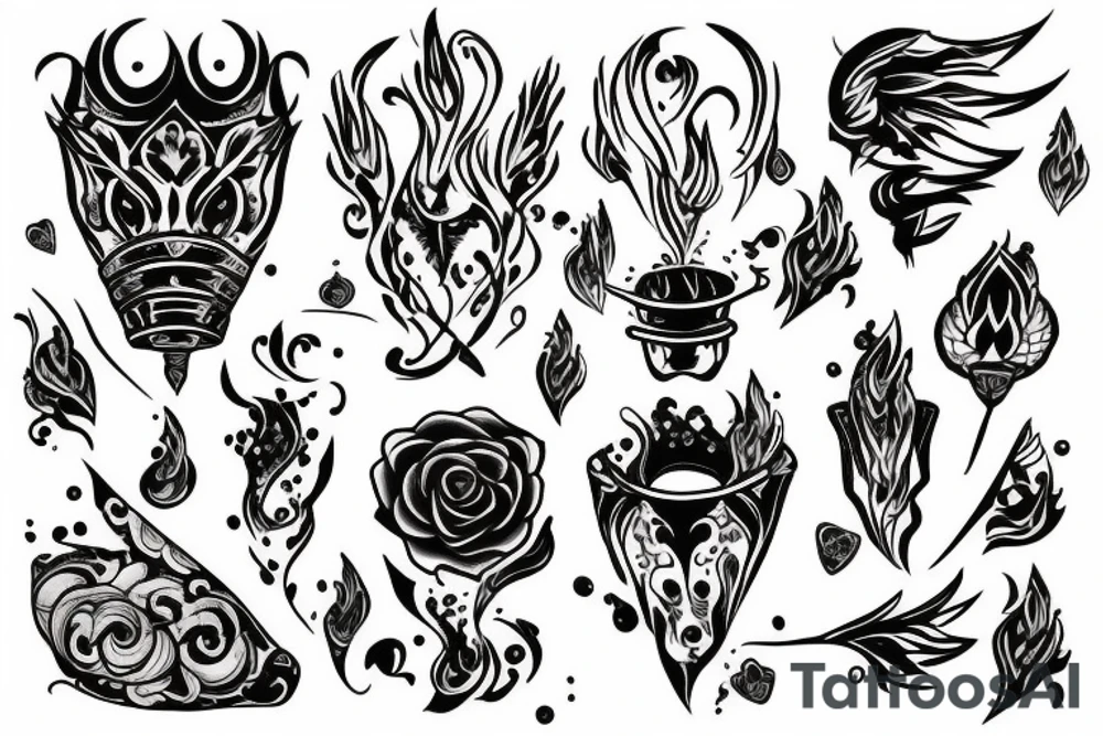 Gotchic torch tattoo idea