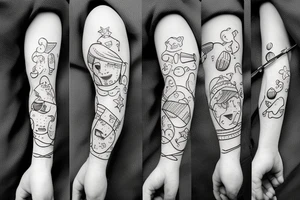 Potato holding gun tattoo idea