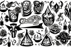 Dim candle representing the end of a life tattoo idea