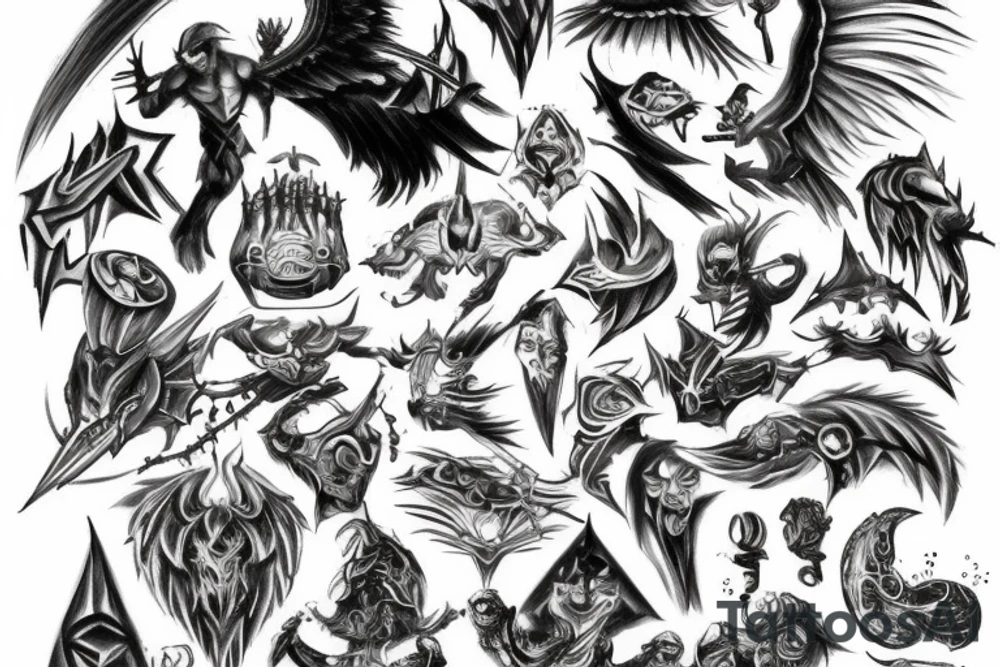 Battle of good and evil tattoo idea