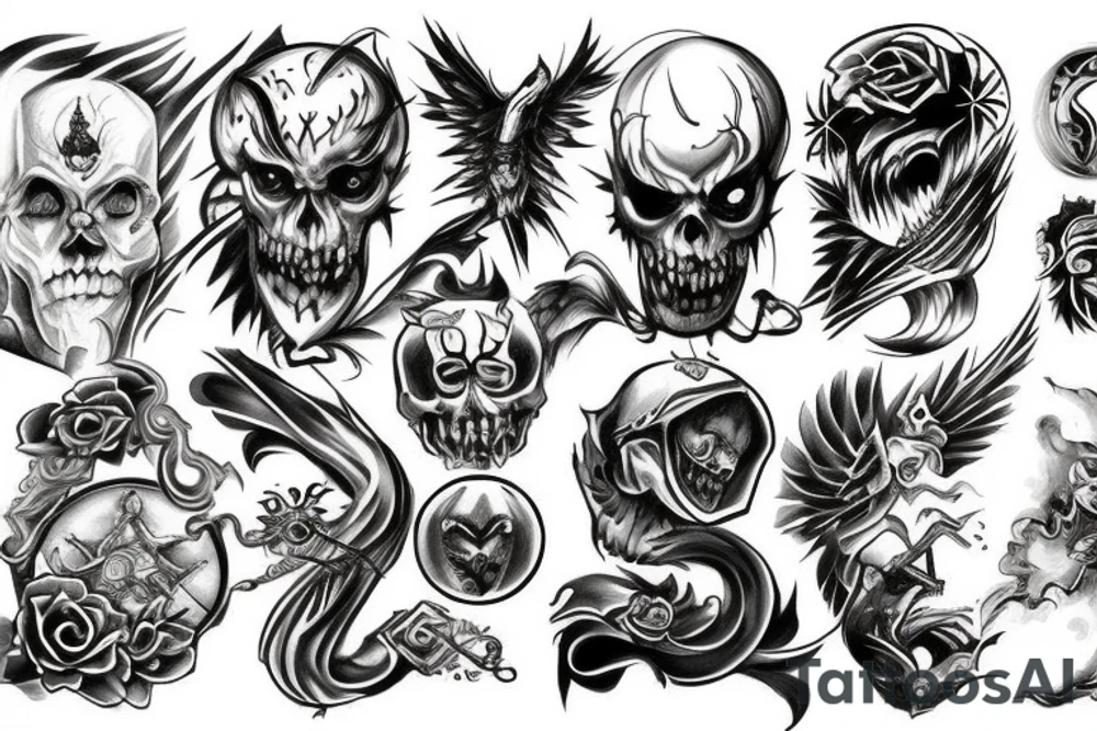 Battle of good and evil tattoo idea