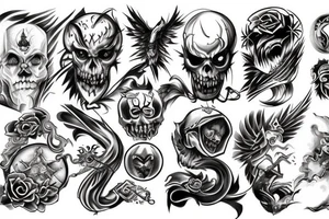 Battle of good and evil tattoo idea