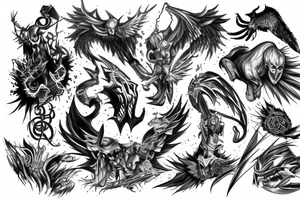 Battle between good and evil tattoo idea