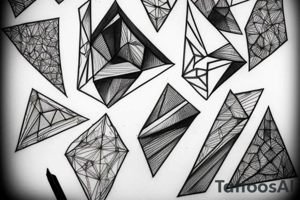 photography inspiring sketch geometrical tattoo idea