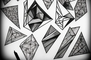photography inspiring sketch geometrical tattoo idea