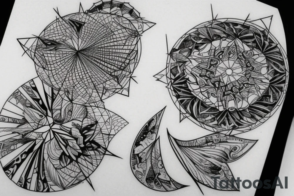 photography inspiring sketch geometrical tattoo idea