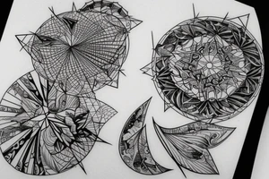 photography inspiring sketch geometrical tattoo idea