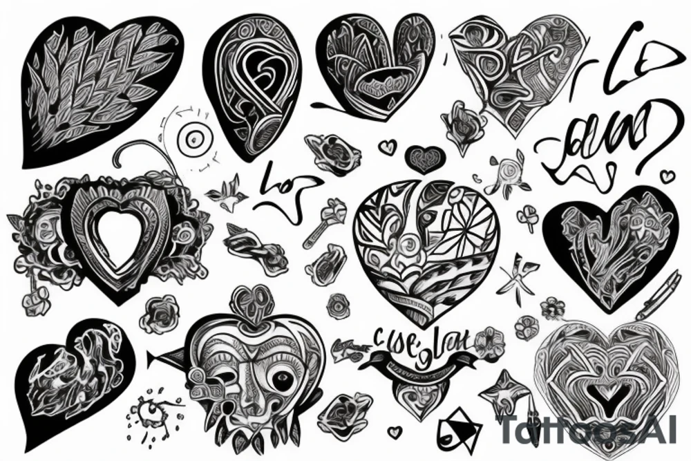 heart and mind tattoo tattoo idea