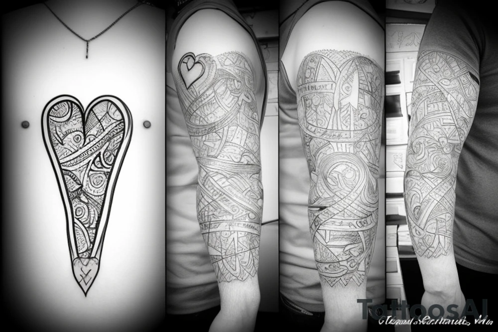 heart and mind tattoo tattoo idea