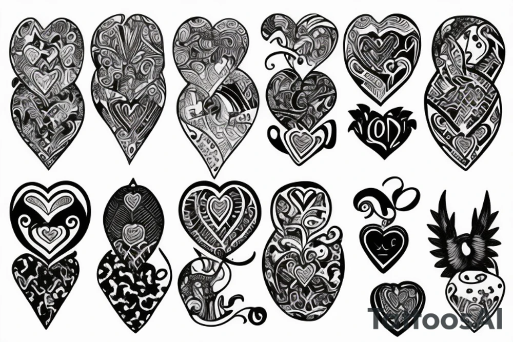 heart and mind tattoo idea